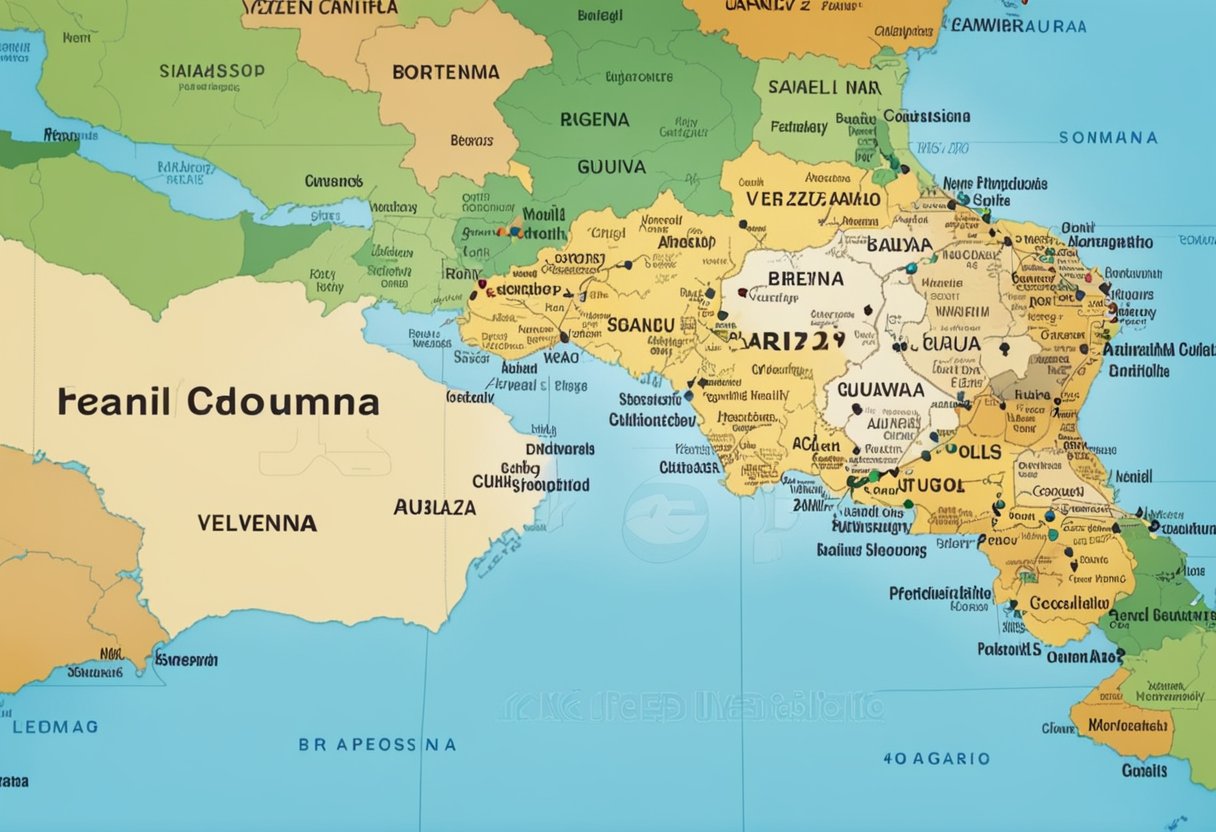 Países que fazem fronteira com o Brasil