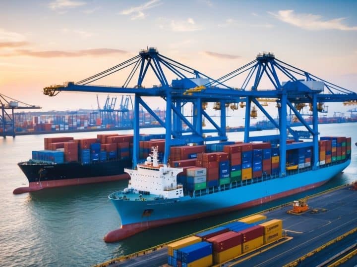 Que nome se dá ao setor de carga e descarga no porto?