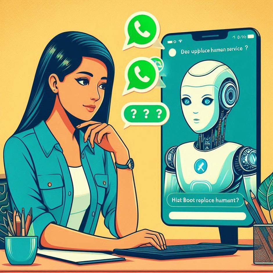 O chatbot no WhatsApp substitui o atendimento humano?
